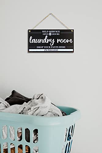 Carispibet Laundry Room Kitchen Signs Home Decorative Signs House Décor Decorative Plaques Rustic Decoration Signs 6" X 12" #TOP2