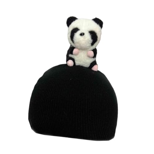Menolana Animal Snow Ski Helmet Cover Helmet Decor Funny Keep Warm Sports Soft Outdoor Stylish Birthday Gift Multifunction Knitted Cap, Panda