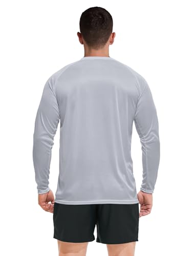 GKVK Men's Rash Guard Shirts SPF UPF 50+ UV Sun Protection Long Sleeve Swim T-Shirts Lightweight Quick Dry Athletic Shirt2