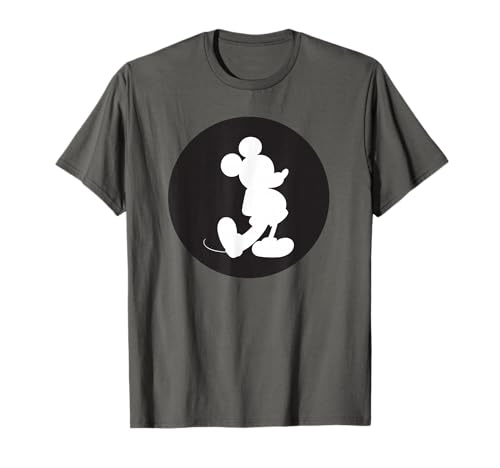 T-shirt Mickey Circle Profile en coton col rond pour adultes