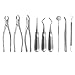 AAProTools 9 Pcs Basic Dental Extracting Extraction Forceps Elevators Set Dental Instruments