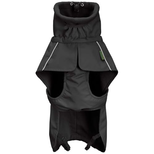 HUNTER Hundemantel NORDBY Mops & Co., Farbe: schwarz, wasserabweisend, warm gefüttert, reflektierend, ideal für kompakte Hunde, schützt vor Kälte & Nässe, maschinenwaschbar, Größe: 40