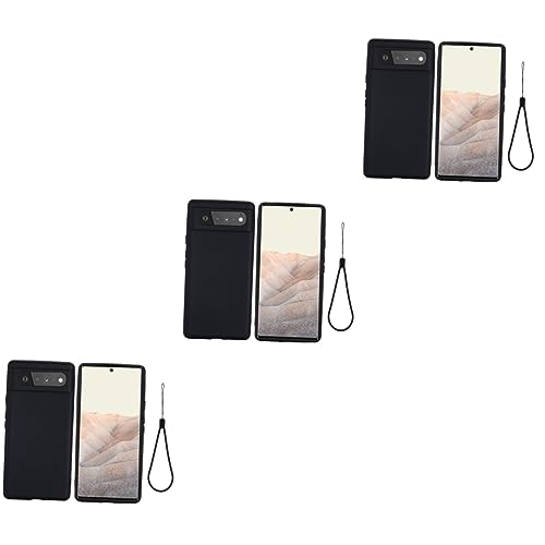 Coque silicone liquide Pixel avec lanière : lot de 3 protections anti-rayures DOITOOL