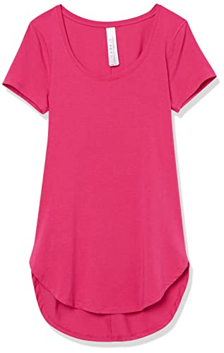 Amazon Essentials Women's Soft Cotton Standard-Fit Extra-Long Tunic Yoga T-Shirt (Available In Plus Size) (Previously Core 10), Fuchsia, Medium #TOP4