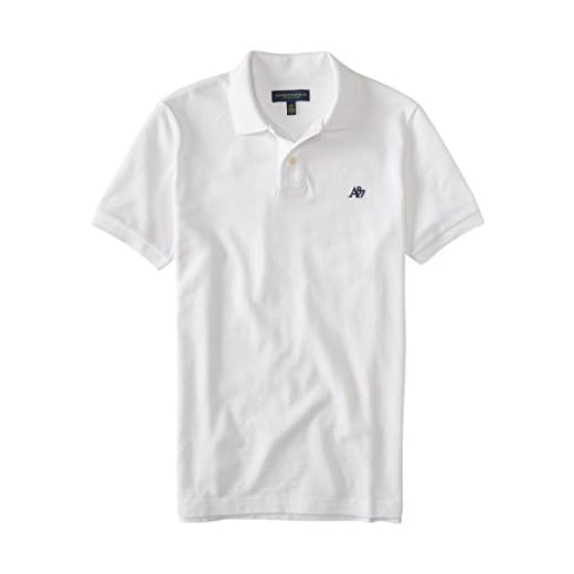 Aeropostale Men's A87 Solid Logo Piqu? Polo Shirt Xl Bleach