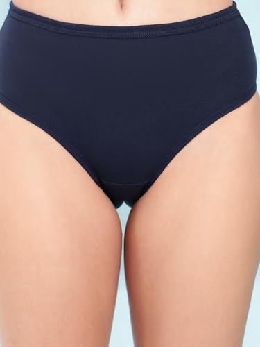 Image of Shasmi Women's High Coverage Cotton Hipster Panties | Super Combed Mid Rise Briefs | Mid Waist Printed Underwear for Women | Soft Breathable Everyday Comfort Innerwear (Pack of 3)