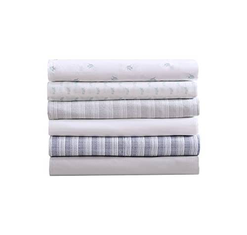 Image of Tommy Bahama - King Sheets, Cotton Percale Bedding Set, Crisp & Cool, Stylish Bedding Set (Angel Fish, King)