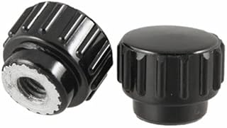 Tool parts M5 Female Thread 14mm Diameter Head Knurled Knob 2 Pcs