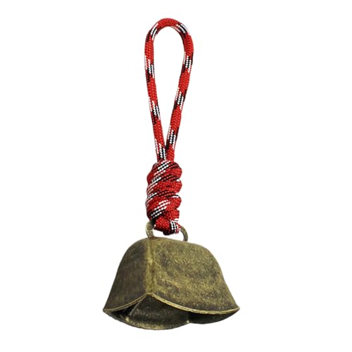 Cloche de pâturage en métal - corps sonore traditionnel pour moutons et chèvres, design vintage avec boucle de suspension, résistante aux intempéries et...