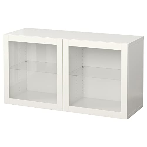 BESTÅ Wall Cabinet 120x42x64 cm White/Sindvik Glass