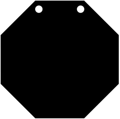 High Caliber AR500 Steel 1/2" Thick Targets - for Precision Practice(6" Target - 2 Count, Octagon)