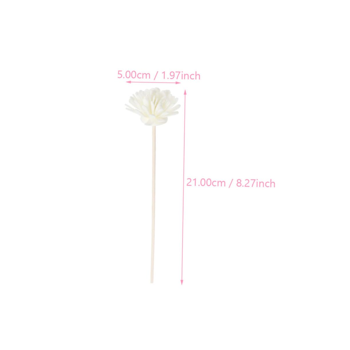 VALICLUD Bâtonnets Diffuseurs pour Diffuseur de Parfum Liquide de Fleurs Simulées Blanches en Bois et PE, Recharge Remplacement Pack de 10 Pièces Décoration Maison DIY