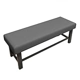 QDWY Fundas para Bancos de Comedor Fundas elásticas para Bancos Fundas extraíbles para Cojines de Asiento para Sala de Estar, Dormitorio, Cocina(Light Grey,L)