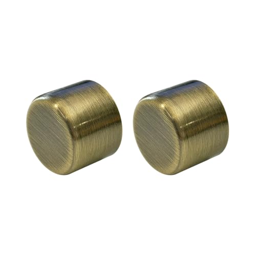 Evoges Antique Brass Dimmer Knobs – Pack of 2, Ø21.7mm x 15.8mm, Universal Replacement, 6mm D-Spindle