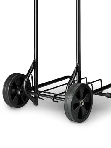 Carrito plegable negro para equipaje, altura ajustable 39" miniatura 2