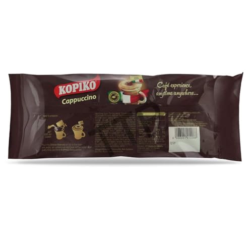 Kopiko 3-in-1 Instant Brown Coffee Mix with Cream and Sugar, 30 Count Per Bag (Instant Cappuccino Coffee with 30'S Chocolate Granules)
