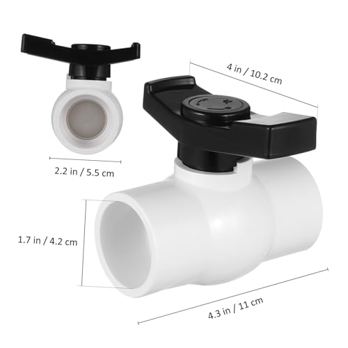 Llaves de paso de PVC negras tipo bola para instalaciones y riego exterior 5