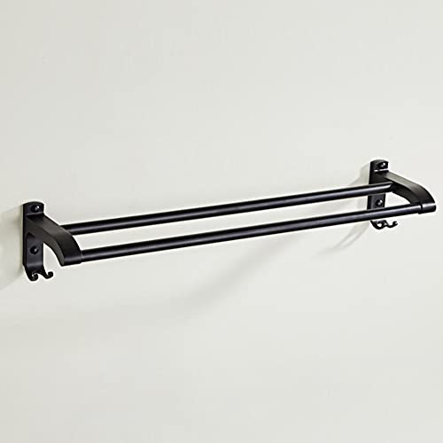 Porte-serviettes en aluminium double barre pour remédier au manque de rangement
