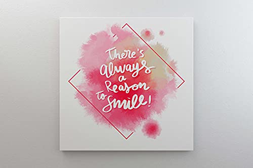 Quote on Canvas - A Reason to Smile by MemoryWall | Canvas Quote | Inspiration | Constellation Canvas Print | Best Gift (16 x 16)