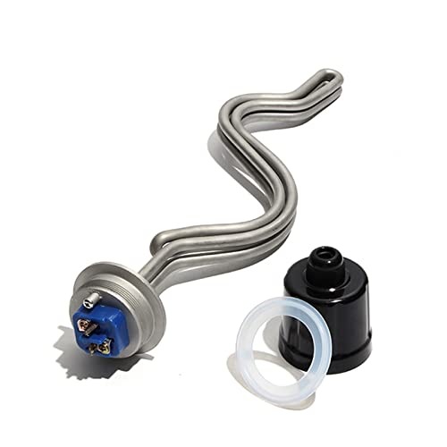 DHVIJA Riscaldatore ad Immersione con Filettatura 304SUS da 1 Pollice BSP/DN25 Elemento riscaldante Tri-clamp da 2 Pollici for Attrezzatura for la Produzione di Birra 240V 4.5KW/5.5KW/6.5KW Joyous (S