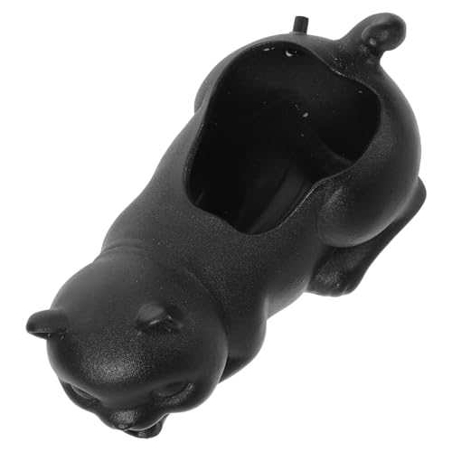 ifundom Ceramic Aquarium Water Spitter Fountain with Black Ceramic Cat Statue Easy Install Fish Tank Water Diffuser for Freshwater Landscape Ornament Enhancer for Healthy