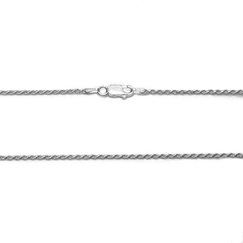 925 Sterling Silver 1.5Mm Rope Chain Lobster Claw Clasp 18" #TOP1