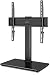 BONTEC Universal TV Stand for 24–60 Inch LCD LED OLED Plasma TVs, Height Adjustable Table Top Pedestal with Bracket, 8mm Tempered Glass Base, 45kg Load, Max VESA 400x400mm, Cable Management