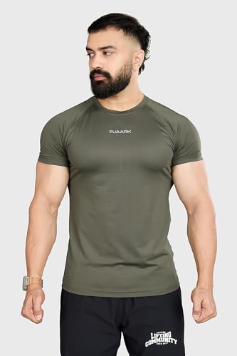 Image of FUAARK Men Solid Round Neck Slim Fit Tshirt