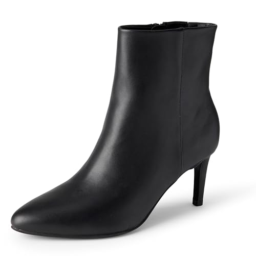 Amazon Essentials Damen Stiletto Abendstiefel, Schwarz Kunstleder, 43 EU