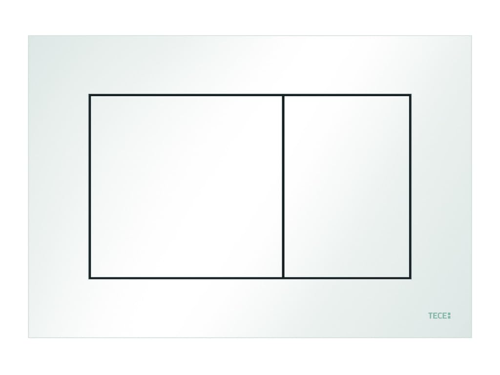 Tece Now - Pulsador para inodoro (color blanco, tecnología de doble descarga, se acciona desde arriba y delante), 9240400