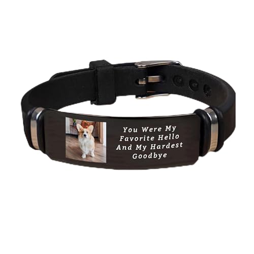 Personalized memorial bracelet for loved ones and pets, customized exclusive photo bracelet, remember the name and date, precious memorial gift