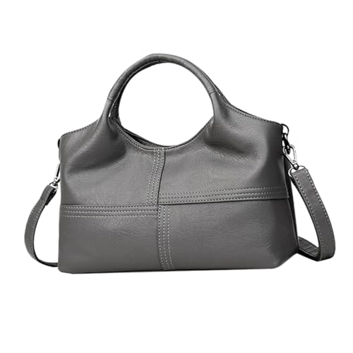Sac à main femme gris foncé vintage grand format à bandoulière iplusmile pour le bureau