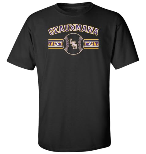 CornBorn LSU Tigers Tshirt - LSU Baseball - Geauxmaha - Black - XL