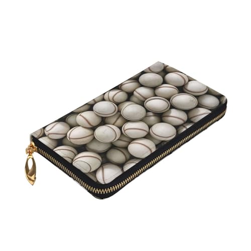 Stylish Baseball Long Leather Wallet For Women, Large Capacity Pu Leather Purse, Phone Card Holder Case Credit Card Wallet, Classy Clutch For Ladies & Men3