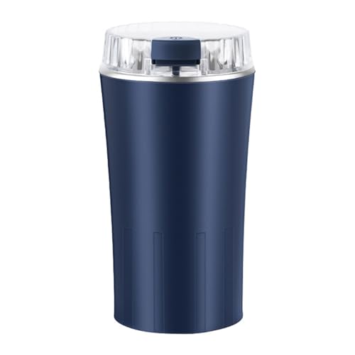 YIZITU Kompakte 250-ml Küchenmühle Für Kaffee Medikamente Und Gewürze Mit Transparentem Deckel Und Reinigungsbürste. Einfache Kaffeemühle Mit Rostfreiem Bohrer