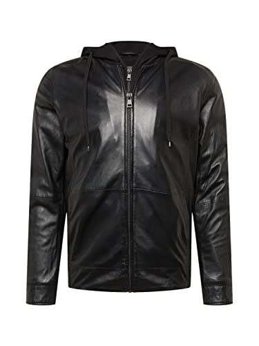 Freaky Nation Arne-FN - Chaqueta de piel para hombre, color negro, talla XXL