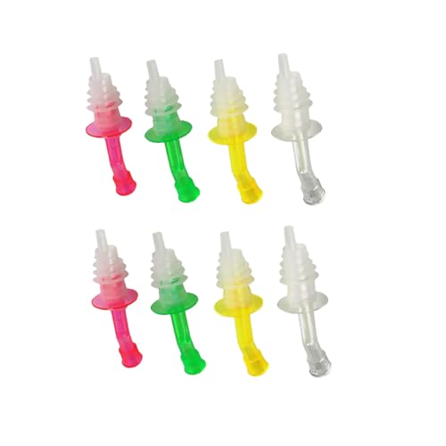 MOLUCKFU 8pcs Wine Pourer Drink Measure Pourer Wine Stoppers Sauce Bottle Nozzle Vinegar Tapered Stopper Spout Kitchen Tapered Spout Accessories Pouring Spout Wine Bottle Plug Spout