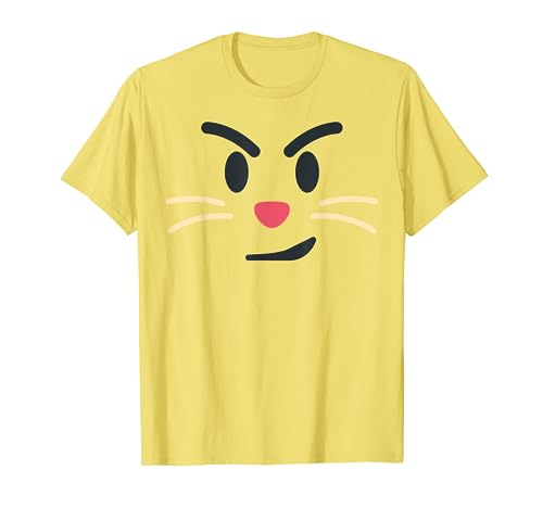 Smirking Cat Emoticon Wry Smile T-Shirt for Men Women Kids