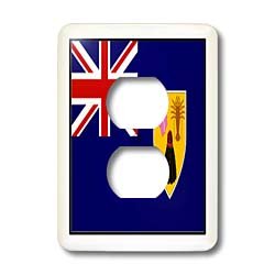 Drapeau Turc et des Caicos plaque pour double prise lsp_98520_6 cache de couleur