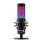 HyperX QuadCast S – RGB USB Condenser Microphone for PC, PS4, PS5 and Mac, Anti-Vibration Shock Mount, 4 Polar Patterns, Pop Filter, Gain Control, Gaming, Streaming, Podcasts, Twitch, YouTube, Discord