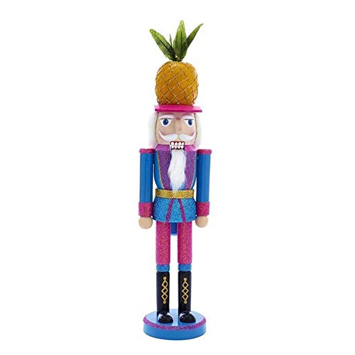 Kurt Adler Preppy Pineapple Hat Wood Christmas Nutcracker 15 Inch