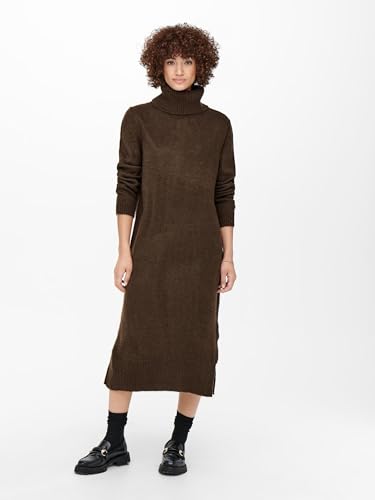 Only Onlbrandie L/S Roll Neck Dress Knt Noos Vestito, Chicory Coffee, M Donna - 2