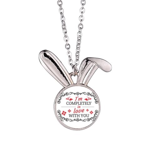 Collier lapin cadeau de Saint-Valentin romantique avec boîte