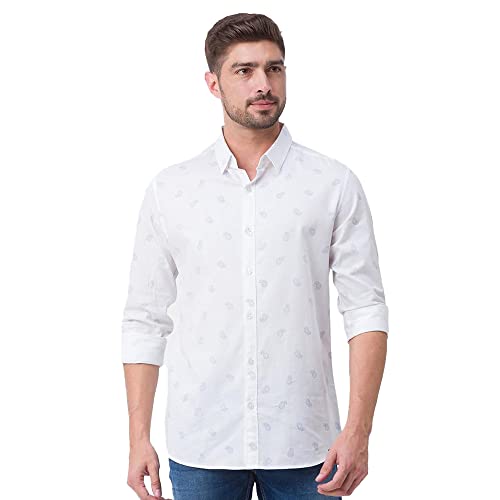 Image of Spykar Men's Printed Slim Fit Shirt