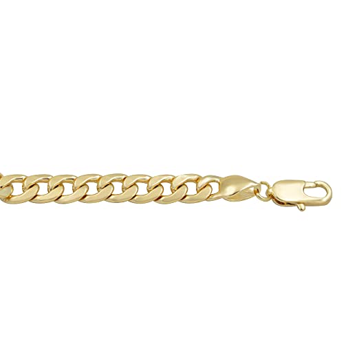 Giffor Cuban Chain ID Bracelets for Men Women,18K Gold Plated Saint Jude Bracelet San Judas Chains,Nickel-Free, Hypoallergenic Jewelry, 8.86"4