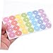 VILLCASE 20 Sheets and Girls Sticker Pack Hole Punch Reinforcement Stickers for Loose Leaf Paper