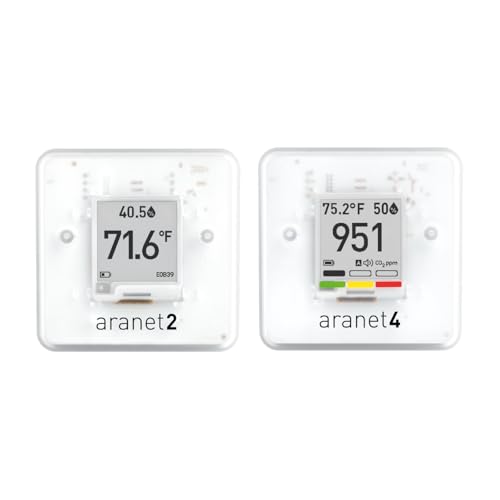 Indoor Air Quality Bundle: Aranet4 CO2 Monitor + Aranet2 Humidity & Temperature Sensor