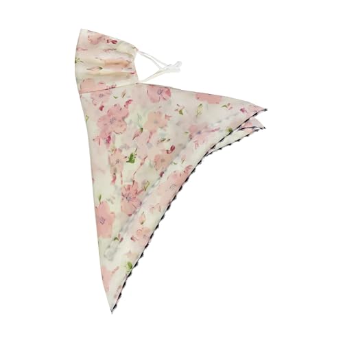 Save the Girls Soft Solution Scarf Mask (Pink/White Floral Print) – Adjustable Fashion Face Mask Neck Gaiter – Cute Face Mask Made of Polyester, Balaclava Mask for Women – Womens Fashion Bandana