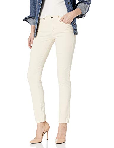 AG Adriano Goldschmied Women's Prima Corduroy Mid Rise Cigarette Leg Skinny Fit Pant, Chiffon, 29