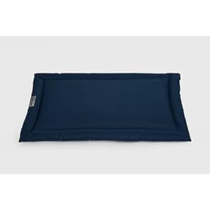 Jax & Bones Everest Dog Bed Cozy Mat – Washable Outdoor Dog Mat – Small Flat Pad Fits Standard Size Crate & Kennel – Navy
